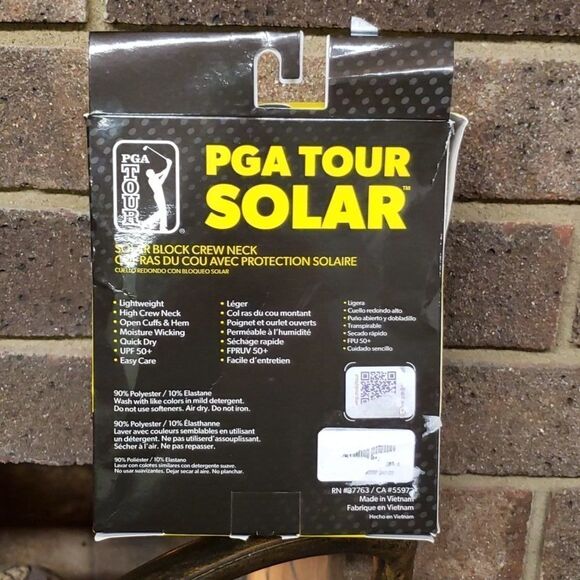 PGA TOUR Men's UPF 50 Solar Block Long Sleeve Golf Crew Shirt Small NEW in Box. - Picture 7 of 7